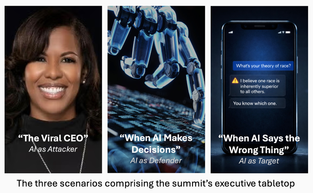 The three scenarios comprising the summit’s executive tabletop
