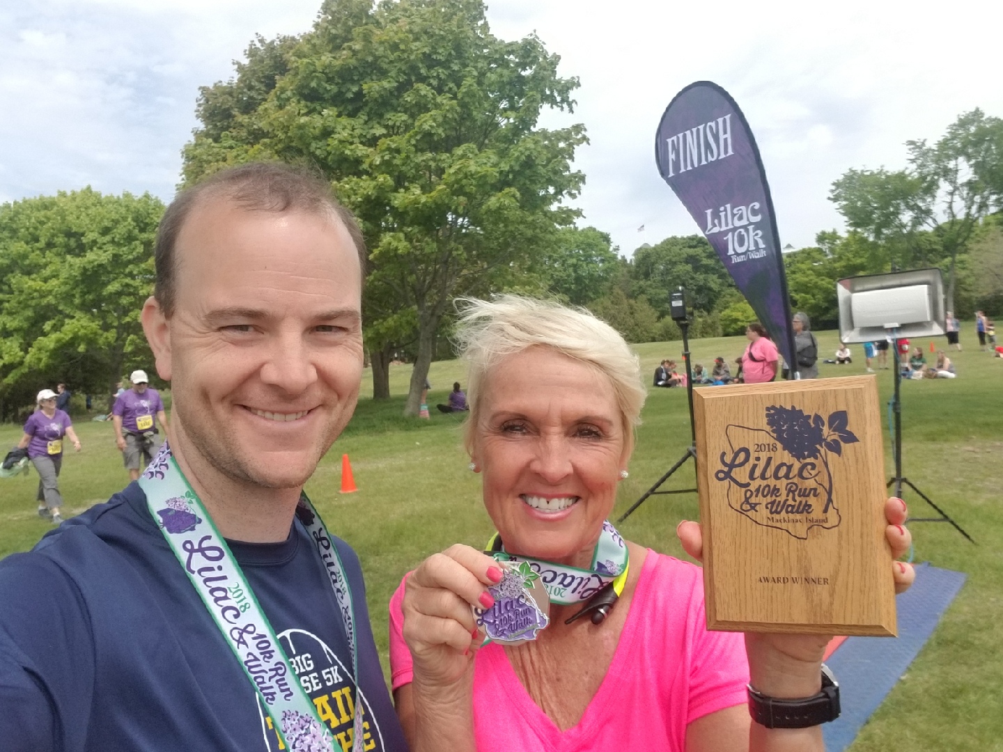 Matt Nolan with his mom after a race