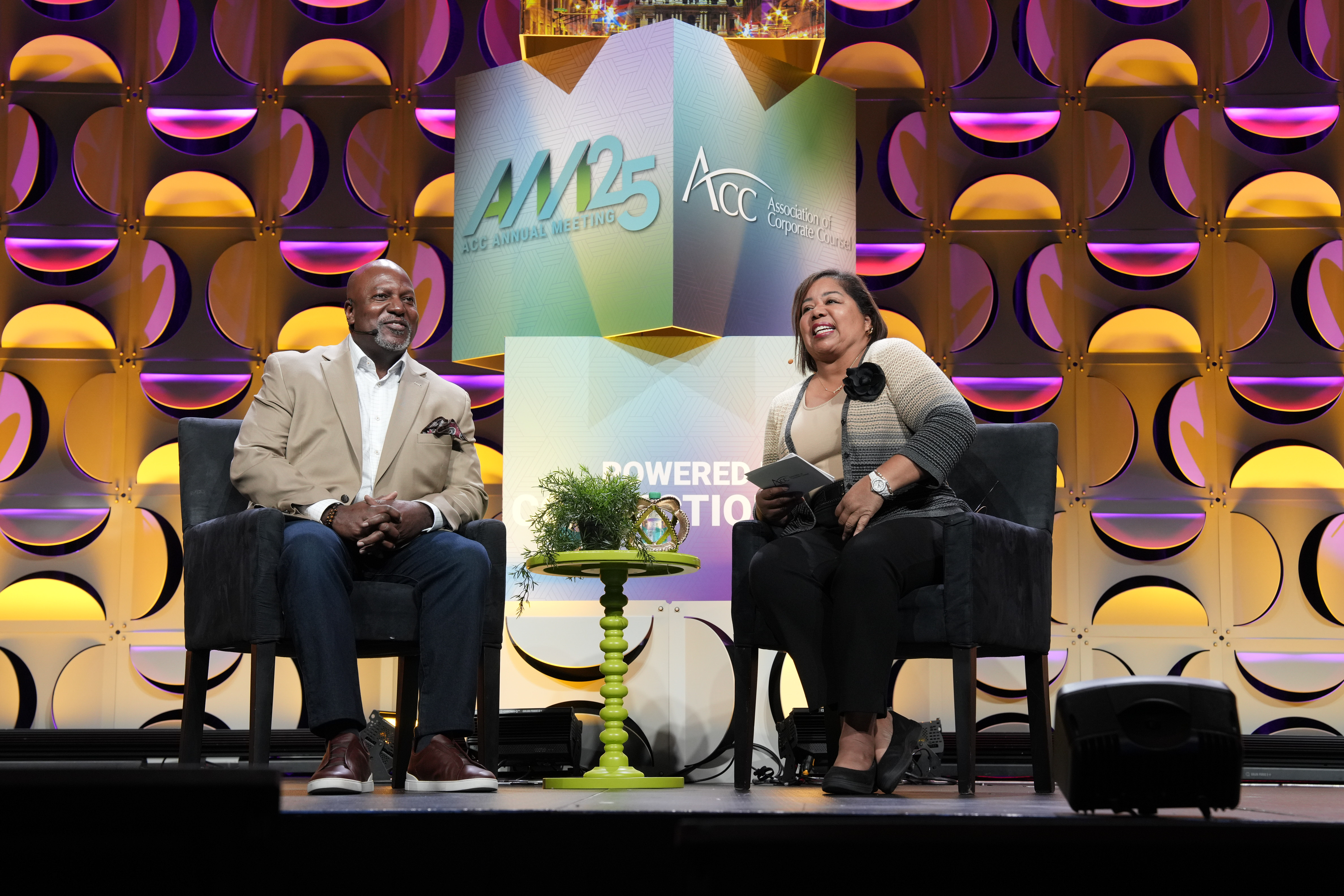 Jason L. Brown and Veta T. Richardson shared the main stage at the 2025 ACC Annual Meeting.