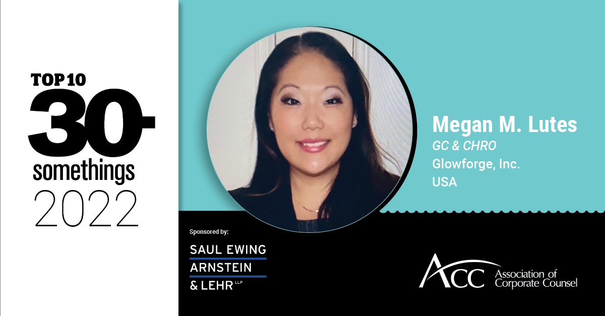 Megan Lutes, Top 30s art, photo, job info., sponsor, Saul Ewing Arnstein & Lehr