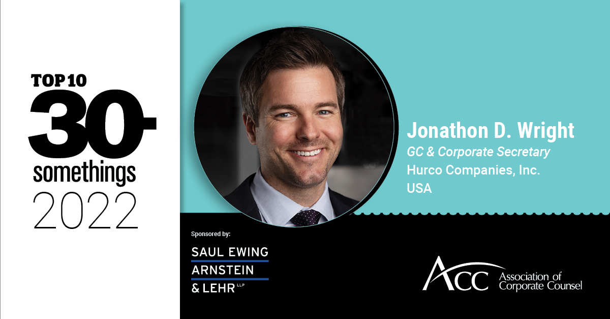 Jonathon Wright, Top 30s art, photo, job info., sponsor, Saul Ewing Arnstein & Lehr