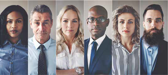 a diverse group of people