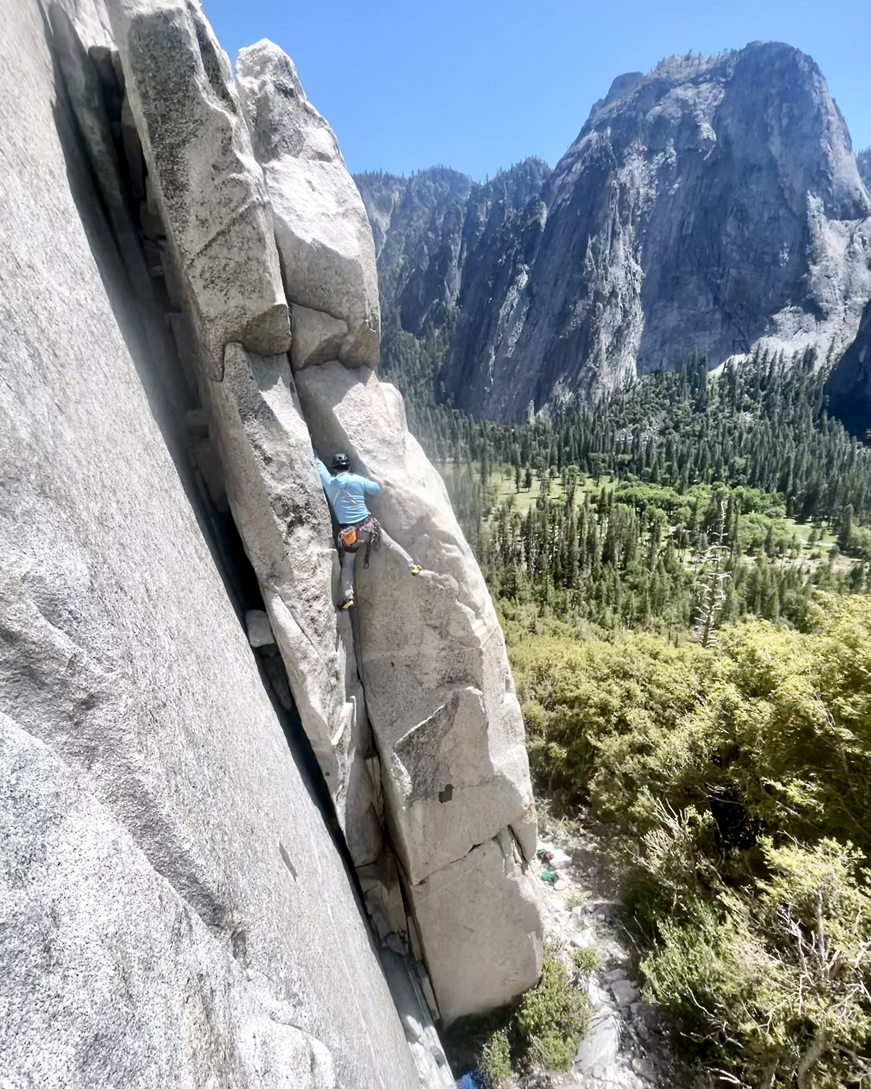 Christopher Y. Chan rock climbing