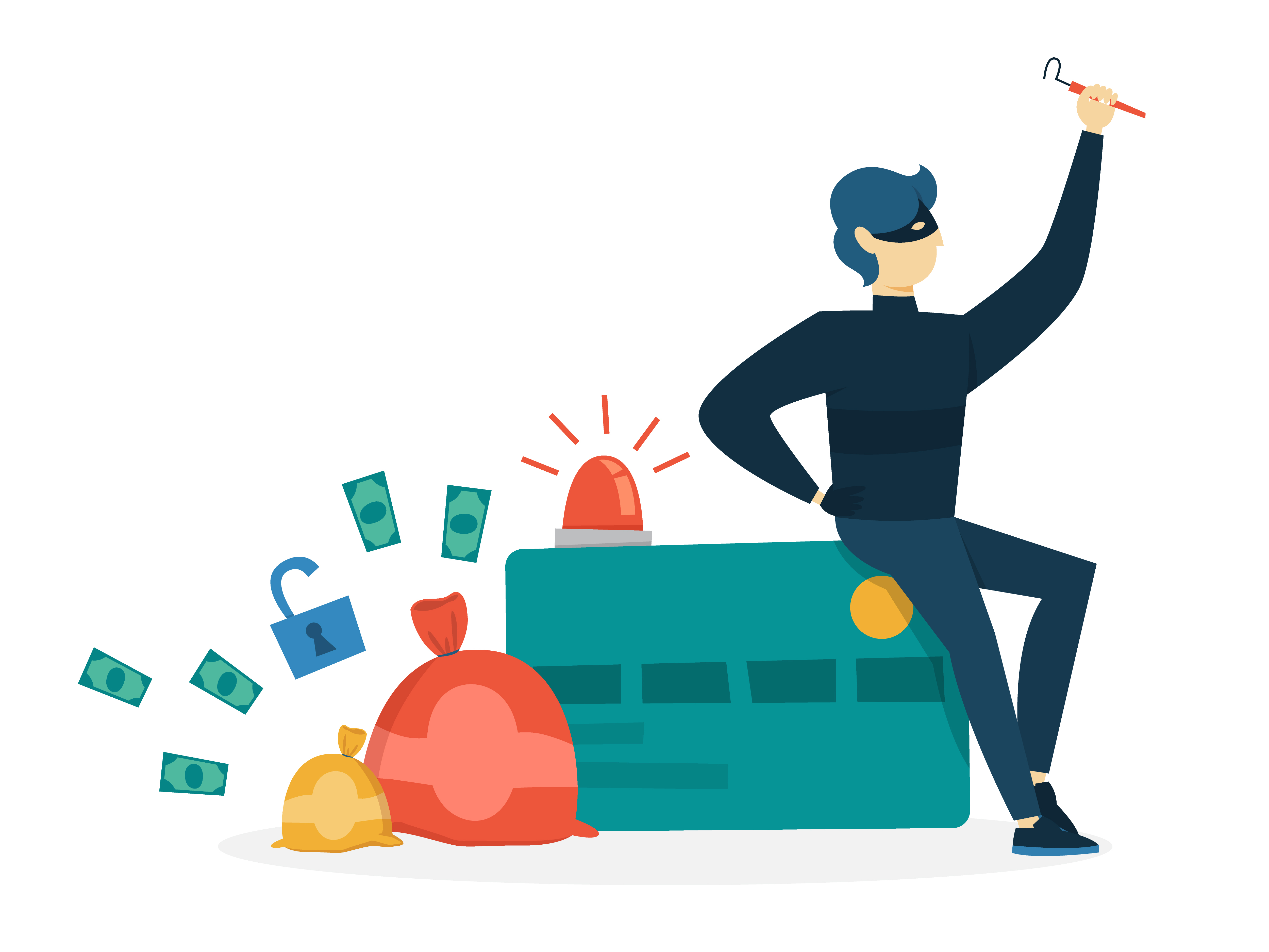 Cyber crime and hacking concept with credit card.