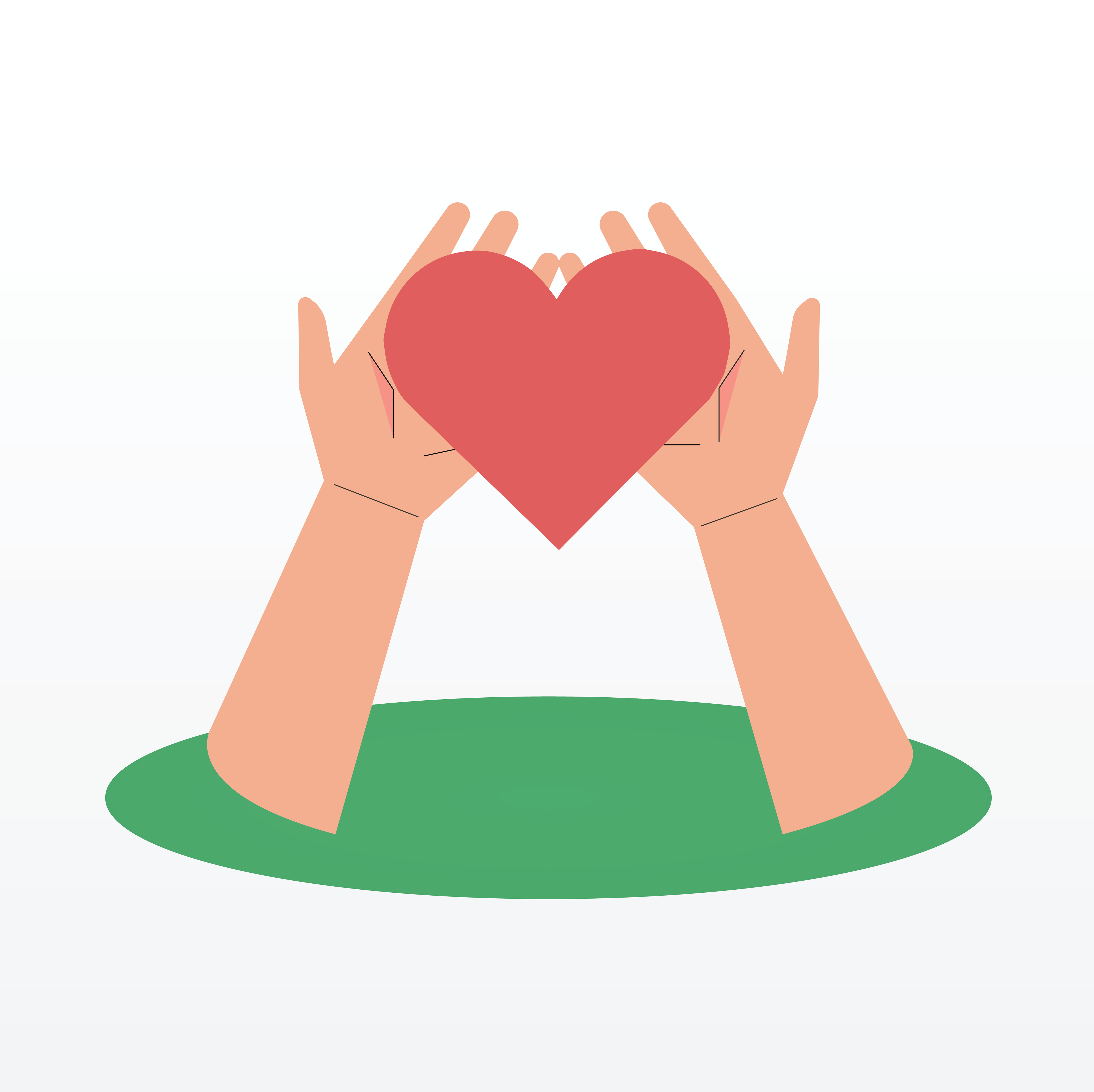 Selfcare and self compassion concept. Hands holding heart.