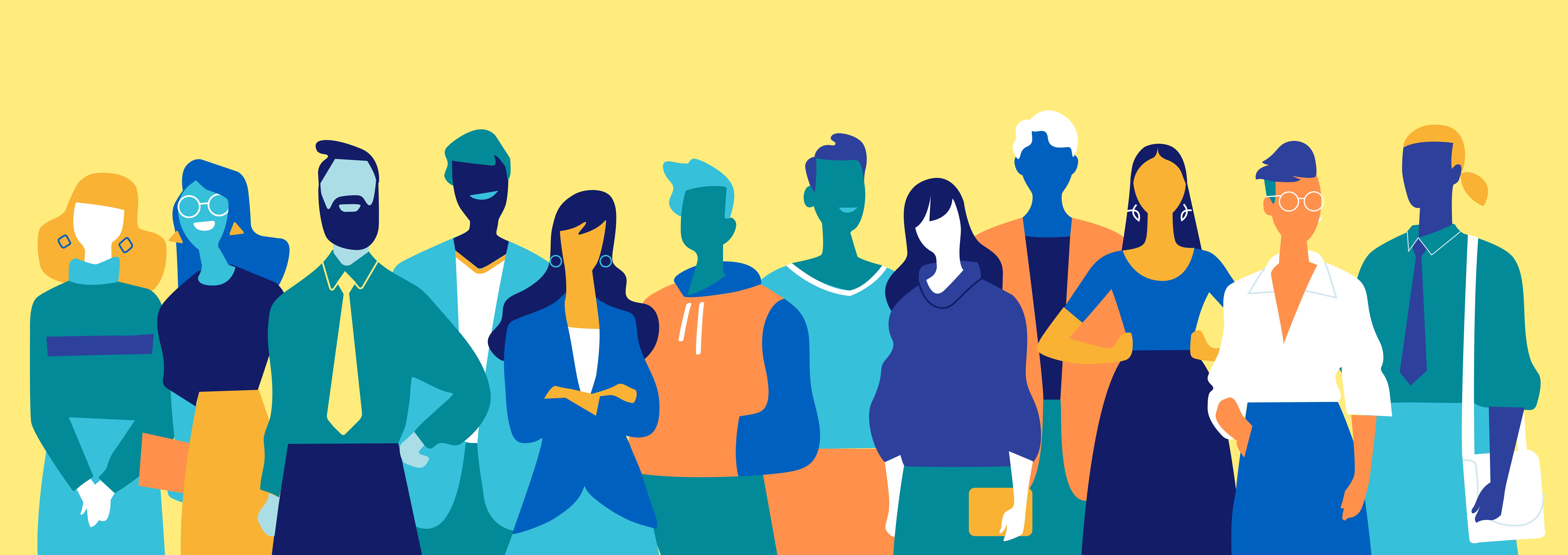 A team of young successful men and women.