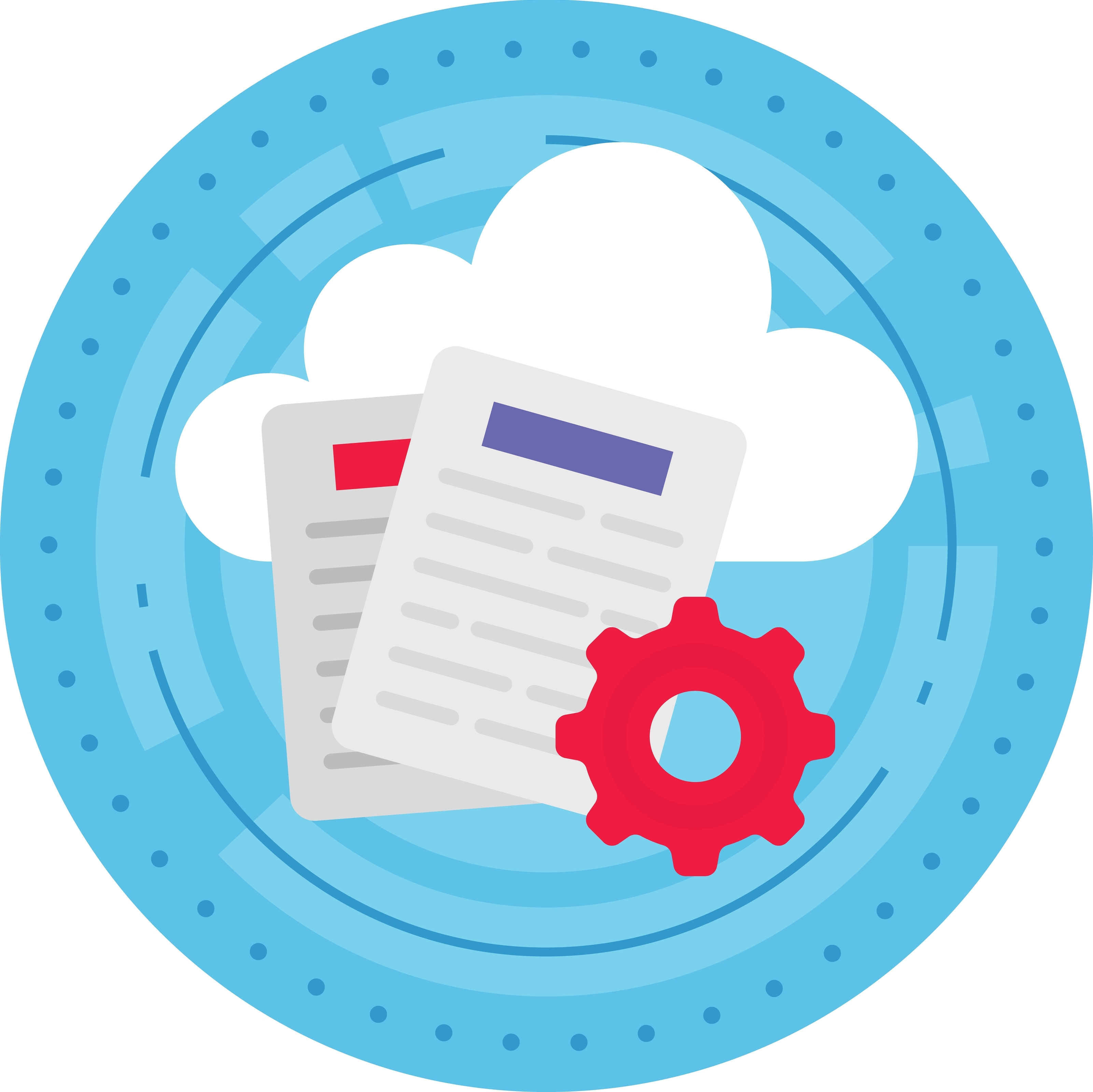 Saas agreement with cloud in background.