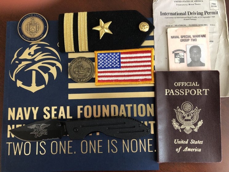 Phillips's Navy SEALs mementos
