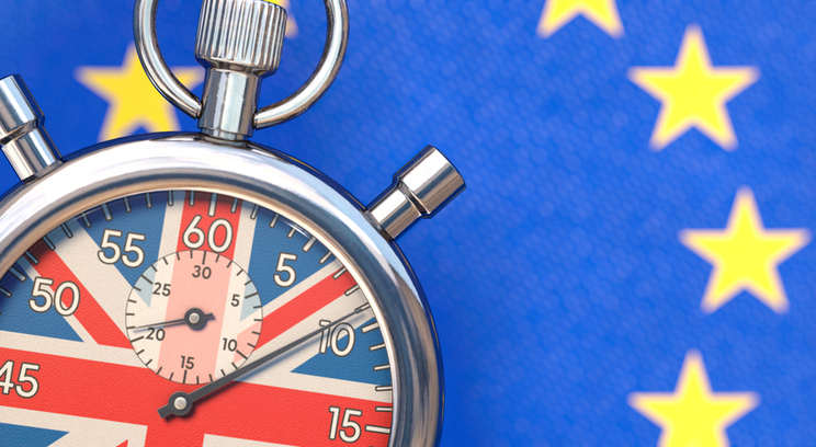 a stopwatch with the flag of the united kingdom