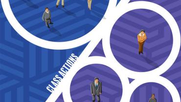 multidistrict litigation, where multiple people are in individual circles. versus class actions, where multiple people are in one big circle