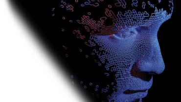 Abstract and futuristic face 