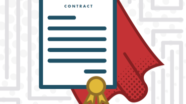 a contract with a superhero cape