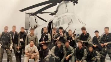 Timothy Phillips with fellow Navy SEALs.