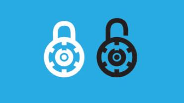 two locks, one closed and one open