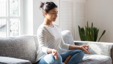 Woman meditating