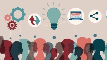 Diverse people creating solutions