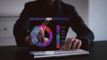 metrics displayed on a transparent screen