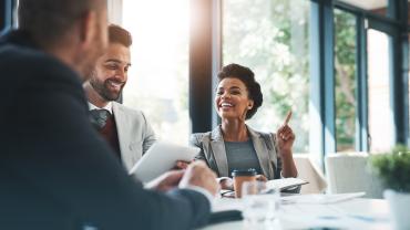 CLO and corporate secretary in a meeting