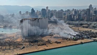 destruction of Beirut port