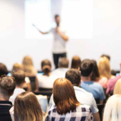 speaker giving a presentation