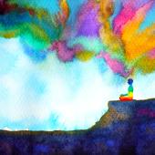 Meditation of rainbow thoughts