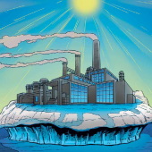A factory on a moving iceberg 
