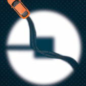 a car driving over the uber symbol