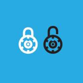 two locks, one closed and one open