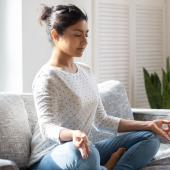 Woman meditating