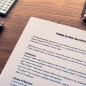 Picture of a master service agreement.