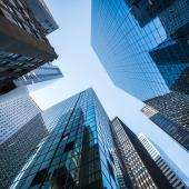 Modern office buildings