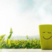 a mug with a smiling face