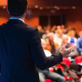 a man giving a lecture