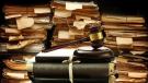 Gavel and papers