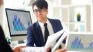 Worker with financial documents