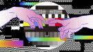 Glitched art of Creation of Adam